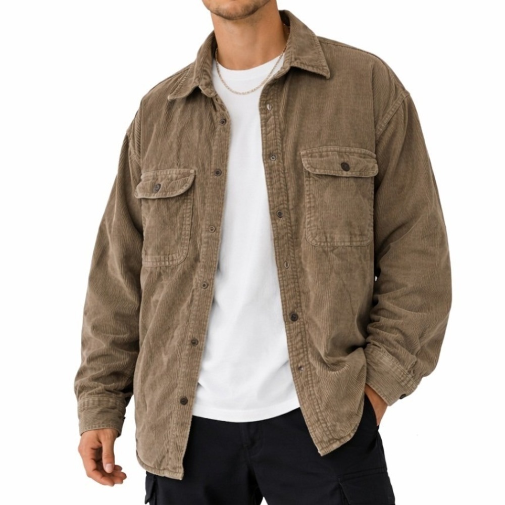 Arrow Blue Jeans Co Corduroy Jacket XL Tan Workwear Lined Cabincore Shacket